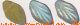 Glasblade 11*7mm, farve: oliven (15 stk)